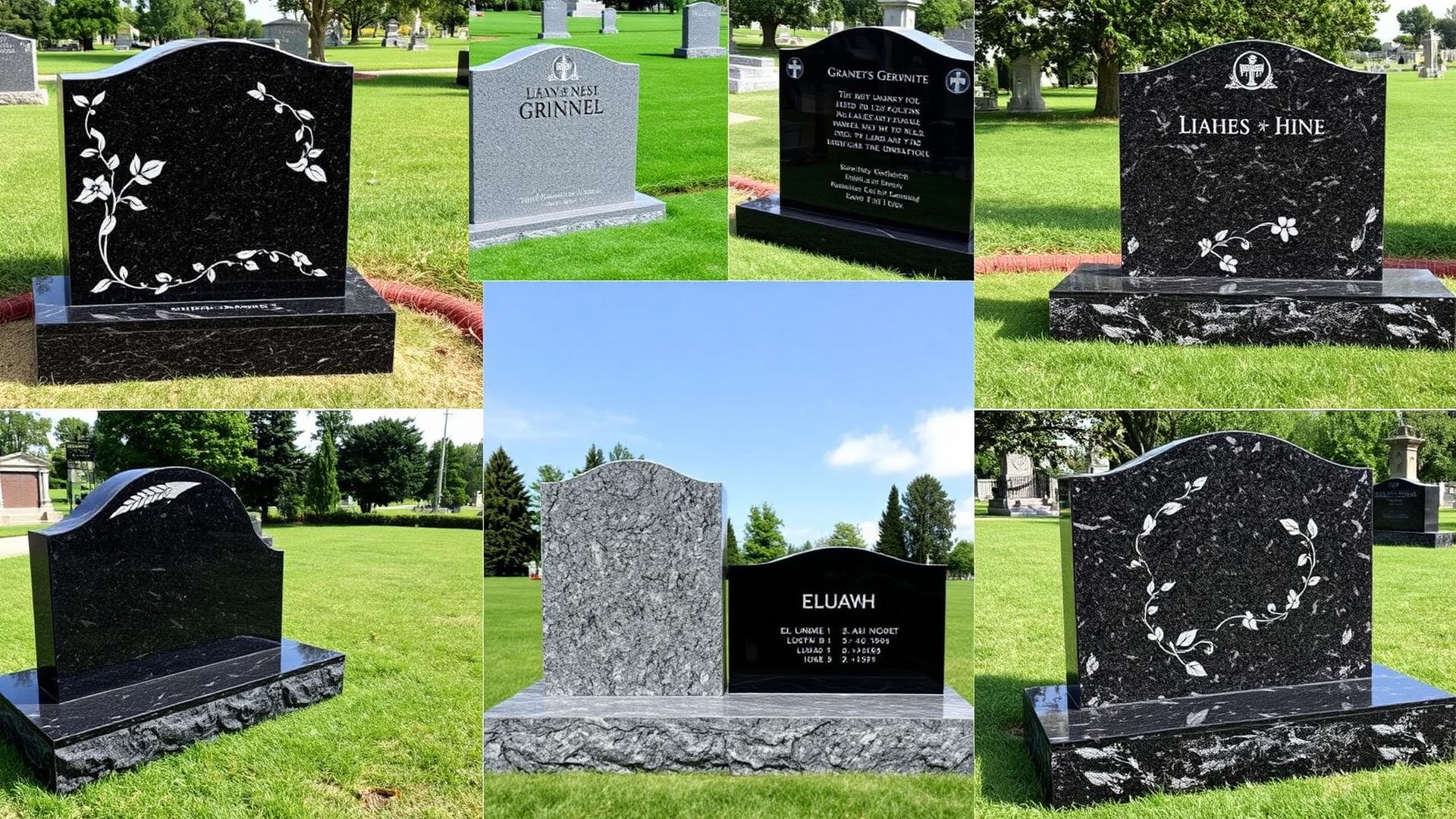 Collage of completed memorials